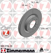 Zimmermann 380211620 Тормозной диск