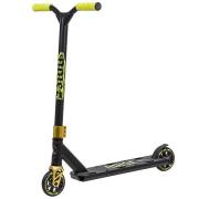 NOVATRACK 110ANOICEBLM9 Самокат 2-х колесный 110 мм Трюковый детский Novatrack Noice BL алюминиевый не складной черно-лимонный 110A.NOICE.BLM9