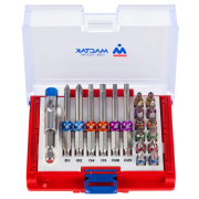 Мастак 05810019C Набор вставок (бит) 1/4&quot;&quot;, PH, PZ, Hex, Torx, Slotted, 19 предметов