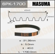 Masuma 6PK1700 Ремень привода навесного оборудования