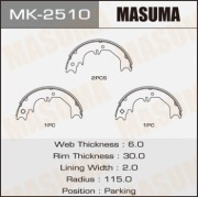 Masuma MK2510 Колодки тормозные