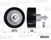 Miles AG03054 Ролик ремня приводного