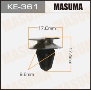 Masuma KE361 Клипса (пластиковая крепежная деталь)