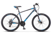 Stels LU079950 Велосипед 26 горный STELS Navigator 630 MD (2019) количество скоростей 21 рама алюминий 16 антрацитовый/синий