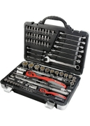Matrix 13556 Набор инструмента, 1/4, 1/2, Cr-V, S2, усиленный кейс, 77 предмета Matrix Professional