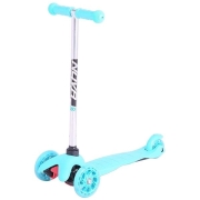 NOVATRACK 120DISCOKIDSSGN9 Самокат 3-х колесный 120/90 мм Кикборд подростковый Novatrack Disco-kids складной бирюзовый 120DISCOKIDS.SGN9