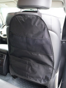 DOLLEX NSK104 Накидка защитная органайзер на спинку переднего сидения 60х45 см, черная, ткань Оксфорд, 4 кармана