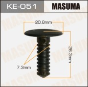 Masuma KE051 Клипса автомобильная (автокрепеж) MASUMA    051-KE  [уп.50]