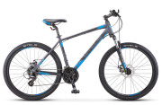 Stels LU079951 Велосипед 26 горный STELS Navigator 630 MD (2019) количество скоростей 24 рама алюминий 18 антрацитовый/синий