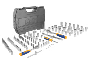 Kraft KT700869 Набор инструментов 1/2&quot;Dr и 1/4&quot;Dr 107 предметов с 12 гранными головками
