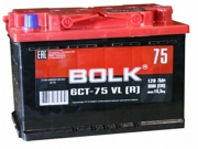 BOLK AB751 Батарея аккумуляторная 75А/ч 650А 12В прямая поляр. стандартные клеммы