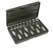 Дело Техники 623719 Набор головок TORX 1/2&quot; Головки: E10,E11,E12,E14,E16,E18,E20,E22,E24;  Головки со вставками: T20,T25,T27,T30,T40,T45,T50,T55,T60,T70, 19 штук.