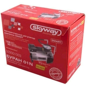 Skyway S02001003 Компрессор металлический 40л/мин в прикуриватель SKYWAY БУРАН-01N Малые габариты, сумка, фиксатор давления, 10атм
