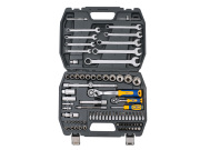 Kraft KT700681 Набор инструмента 1/2&quot;DR и 1/4&quot;DR 82 предмета с 12 гран. головками, PRO