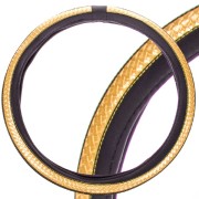 Skyway S01102372 Оплетка SKYWAY Luxury-1 M Черно/Желтая экокожа