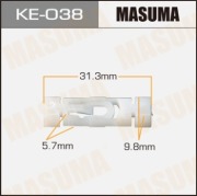 Masuma KE038 Клипса (пластиковая крепежная деталь)