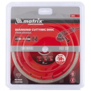 Matrix 730837 Диск алмазный, отрезной сплошной, 230 х 22.2 мм, тонкий, мокрая резка Matrix Professional