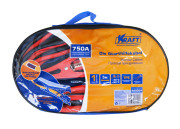 Kraft KT880004 Провода прикуривания 750А (5 м), изоляция TPE, зажимы омедненный сплав + пластик, в сумке
