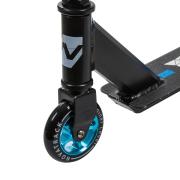NOVATRACK 100AWOLFBBL9 Самокат 2-х колесный 100 мм Трюковый детский Novatrack Wolf стальной не складной черно-синий 100A.WOLF.BBL9