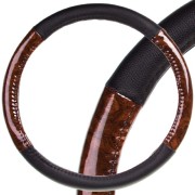 Skyway S01102326 Оплетка SKYWAY Wood-7 M Черная экокожа с вставками под дерево