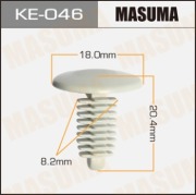 Masuma KE046 Клипса автомобильная (автокрепеж) MASUMA    046-KE  [уп.50]