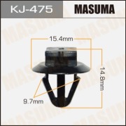 Masuma KJ475 Клипса (пластиковая крепежная деталь)