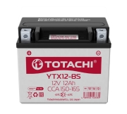 TOTACHI 4589904523335 Батарея аккумуляторная 12А/ч 165А прямая полярн. болтовые мото клеммы
