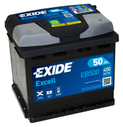 EXIDE EB500 Батарея аккумуляторная 50А/ч 450А 12В обратная полярн. стандартные клеммы