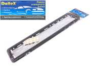DOLLEX SPL21 Рамка номерного знака металлическая, с металл. адаптером в сб., черная, скругленные углы (к-т)
