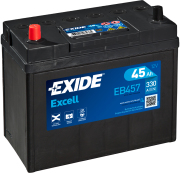EXIDE EB457 Батарея аккумуляторная 45А/ч 330А 12В прямая полярн. тонкие вынос. (Азия) клеммы