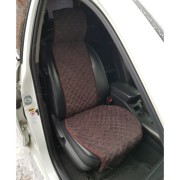 Skyway S01302014 Накидка сиденья алькантара SKYWAY EXPENSIV Коричневая (строчка бежевая) 1 шт