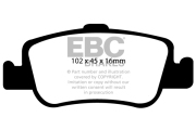 EBC Brakes DP1949 Колодки тормозные задние Ultimax TOYOTA Auris 2015-