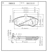 IBERIS IB153155 КОЛОДКИ ТОРМОЗНЫЕ ПЕР К-Т HYUNDAI ELANTRA (XD), MATRIX (FC)