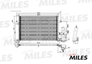 Miles ACCB004 Радиатор кондиционера (конденсор)