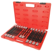 JTC JTC5329 Набор бит-головок 1/2 6-ти гранных HEX H5-H12,TORX T40-T70, SPLINE M8-M10,RM8-RM14 22 предмета