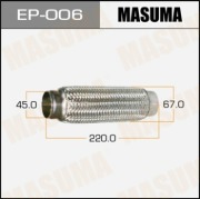 Masuma EP006 Гофра глушителя MASUMA, усиленная, 3-х слойная, interlock, 45x220