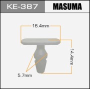 Masuma KE387 Клипса (пластиковая крепежная деталь)