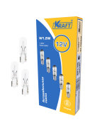 Kraft KT700028 Лампа накаливания Kraft W1.2W W2x4.6d 12V 1.2  10 шт.