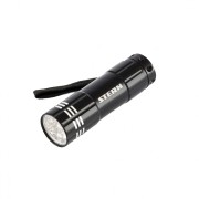 STERN 90506 Фонарь бытовой алюминиевый с гравировкой, черный, 9 Led, 3 х ААА Stern