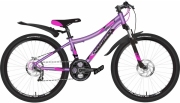 NOVATRACK 24AHDKATRINA10GVL20 Велосипед NOVATRACK 24&quot; KATRINA алюм.рама 10&quot;, фиолет.металлик, 21-скор, TY300/TS38/TZ21, диск.тор.S