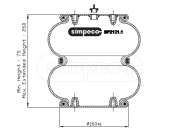 SIMPECO SP21011022 Пневморессора многосекционная SCANIA о.н.1319761 (SP2101.1022)