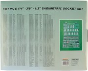 Jonnesway S05H48107S Набор инструмента универсальный 1/4"", 3/8"" и 1/2""DR, 107 предметов