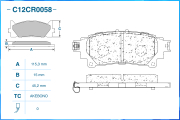 CWORKS C12CR0058 Тормозные колодки задние