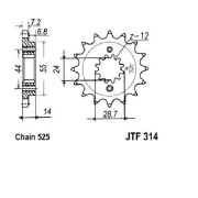 JT Sprockets JTF31416