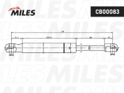 Miles CB00083 Пружина газовая (амортизатор капота, багажника)
