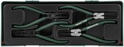 Jonnesway AG010002SC Ложемент с пластиковой крышкой, набор щипцов 7&quot;&quot; для стопорных колец, 4 предмета.
