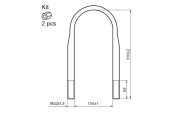 EXOVO 28242E стремянка рессоры М22х1,5х133x307