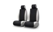 CARFORT SM4331 Накидки CARFORT Shammy узкие, к-т для переднего ряда, микровелюр, черный синяя прошивка 2шт.