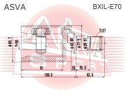 ASVA BXILE70 ШРУС ВНУТРЕННИЙ ЛЕВЫЙ 26X44X27