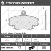 Friction Master MKD1146 Колодки тормозные дисковые
